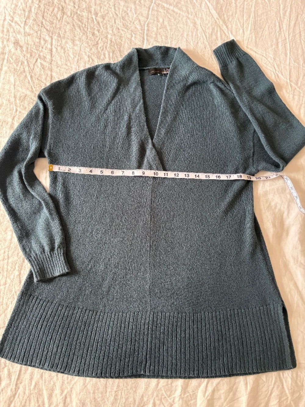 Liv teal tunic style cotton sweater S.